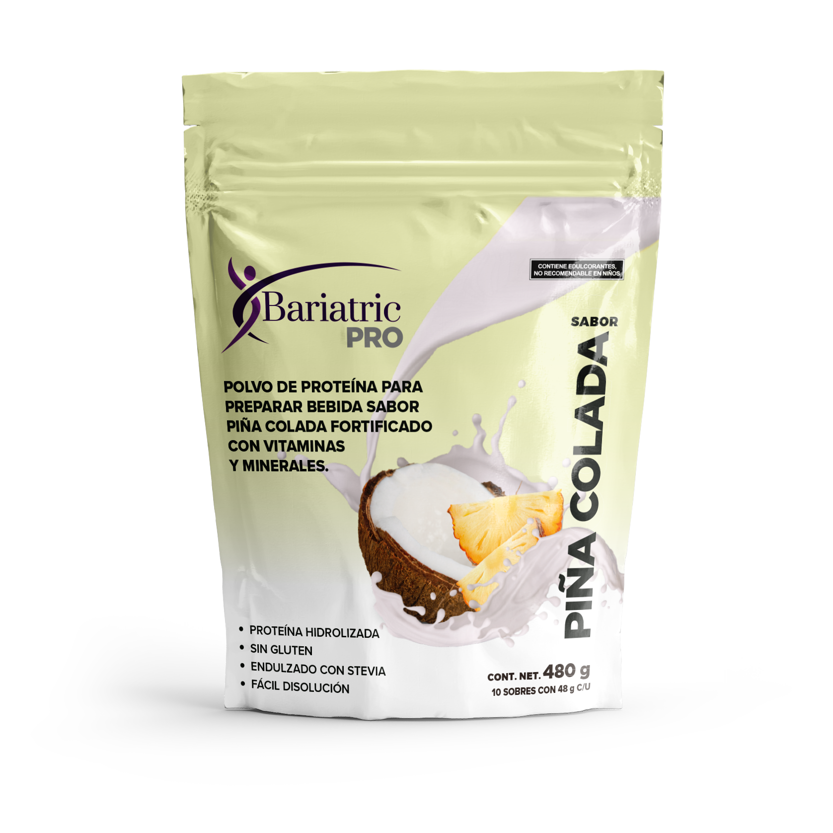 Bariatric Pro sabor Piña Colada - Bolsa con 10 sobres (base leche)